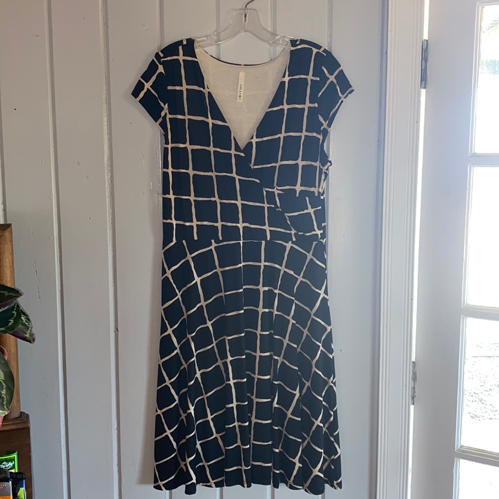 NWOT Black and Creme striped dress.